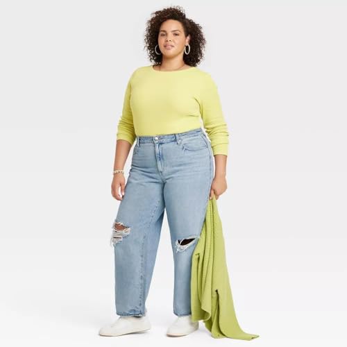 Universal Thread Women's Mid-Rise 90's Baggy Jeans -4