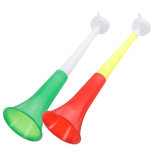 FUNNETOYU 2piezas Megafones y Vuvuzelas De Juguete Trompetas Para Animar El Fútbol Accesorios Para Fiestas Infantiles