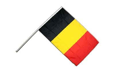 Drapeau Belgique sur hampe Digni 60x90 cm prêt à fixer pour pavoiser sans effort
