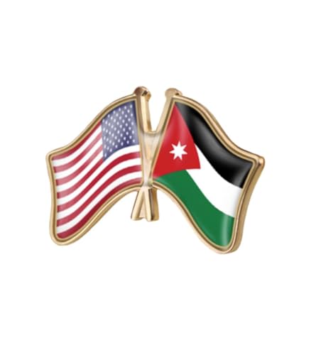 Image of World Most Countries Single Pin Brooch Badge United States USA America and Other Countries Cross Friendship Pin Badge for Men Women