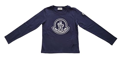 Moncler Junior 8D00003 - Camiseta de manga larga unisex de algodón, color azul, turquesa, 10 años