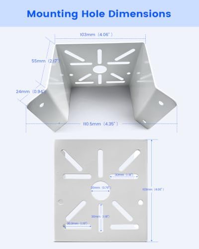 Security Camera Corner Mount Bracket, Metal Wall Mount for CCTV Cameras - 4