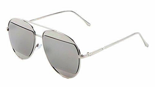Dweebzilla Split Lenses Pilot Aviator Oversized Luxury Sunglasses