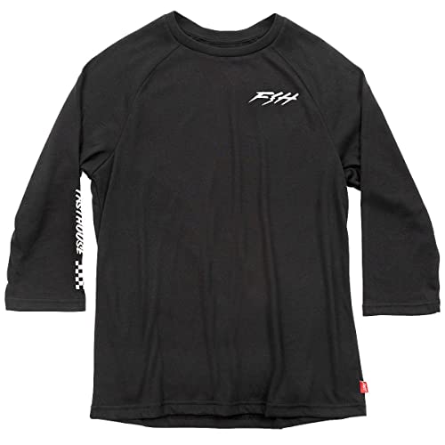 FASTHOUSE Rush Raglan Tech Tee (Black, Medium)