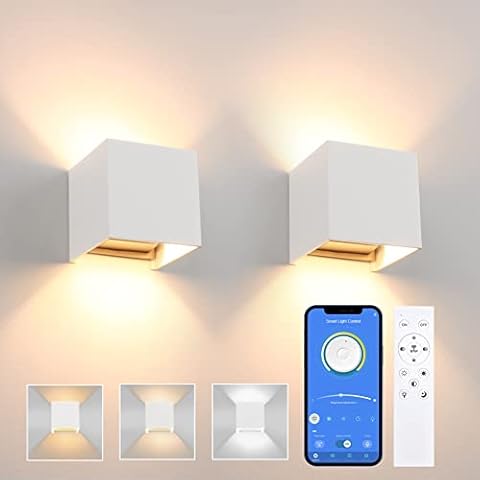 Apliques de pared K-Bright LED con control remoto y regulables 3000K-6000K IP65 Cover