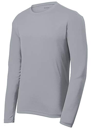 Image of DRIEQUIP Mens Moisture Wicking Mesh Texture Long Sleeve Tee Sizes XS-4XL