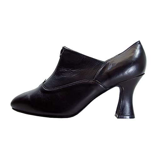 Peerage Silvia Women's Wide Width Louis-Heel Leather Dress Pumps3