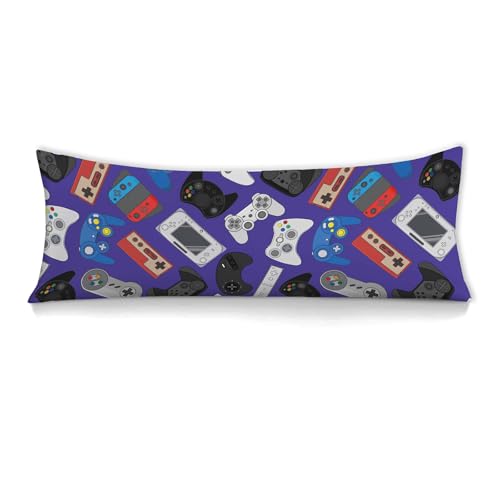 Wondergift GAME0628-6 Game Body Pillow Cover For Boys Gifts Gaming Pattern Long Pillow Case With Zipper Ultra Soft Decorative Modern Large Pillowcases Soft Cushion Covers cover