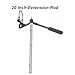 20 Inch Hand Ice Drill with Handle,Alloy Steel Extension Bar with Electric Drill Connector for Ice Fishing Burrowing