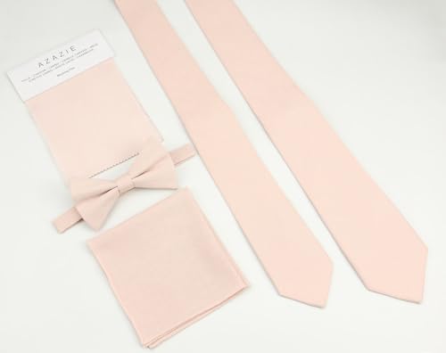 Image of Mens Solid Linen Ties - Regular Width Pattern Necktie for Men