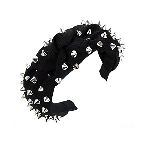 MUQINGWAN For Women and Men Fashion Handmade Metal Nails Punk Rock Headwear, Catwalk classic Willow Nail Sponge Headband