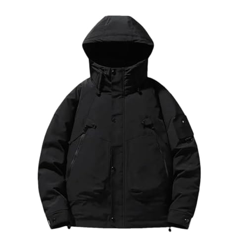 Manteau parka thermique pour homme avec duvet de canard blanc épais et capuche isolante