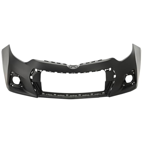 Evan Fischer Front Bumper Cover Compatible with 2014-2016 Toyota Corolla, Sedan, For S/Special Edition Models, w/Chrome Grille Surround