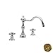 Newport Brass 3-1006/01 Fairfield Double Handle Roman Tub Faucet with Metal Cross Handles, Forever Brass
