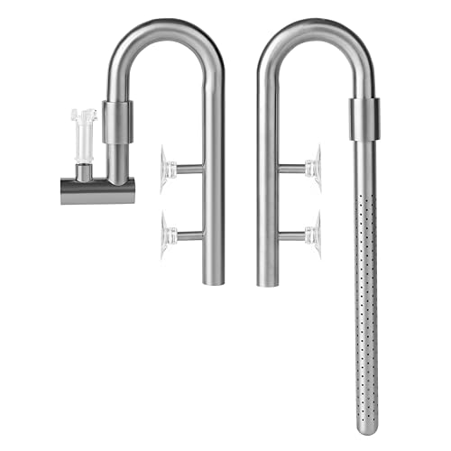 Image of Stainless Steel Lily Pipe Set - Premium Inflow & Outflow with Detachable Skimmer - Fish & Shrimp Safe, Easy Maintenance (17mm for 16 /22mm (5 /8'' i.d.) tubing)