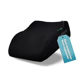 HiTS4Kids Kindersitz fürs Auto (Schwarz) – Praktisch, komfortabel und sicher – Geprüfte Sicherheit nach Kindersitznorm R129 – Kindersitz 135-150cm – kompakt und unkompliziert