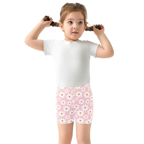 Girls' Shorts Soft Summer Soft Boxers Short Daisy Print Leggings Dance Bottoms2