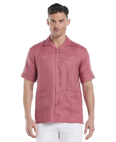 Cubavera Men's Four-Pocket Mini Pintuck Short Sleeve Guayabera Shirt