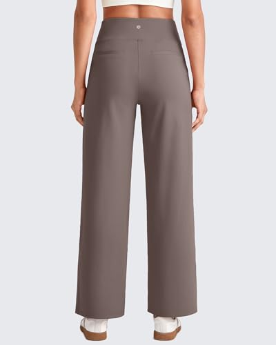 Image of G4Free EverGoing Wide Leg Ankle Pants for Petite Women with Pockets Stretch