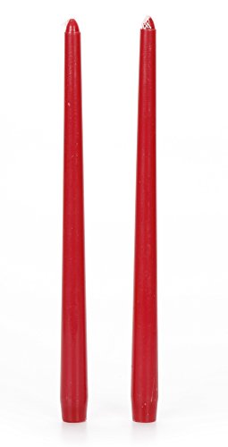Darice Taper Candle - Unscented - Red - 12 inches - 2 Pieces