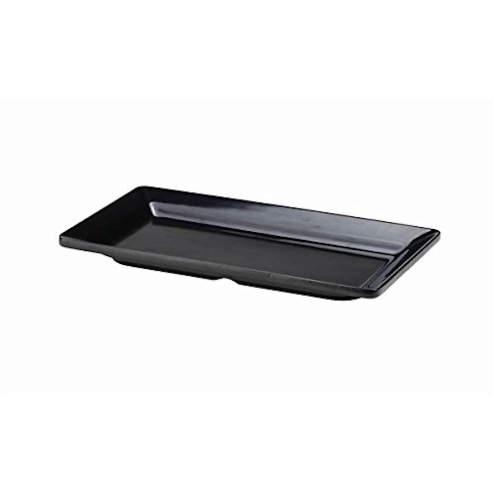 Genware NEV-MEL13-BK Melamine Platter, GN 1/3, Size 32 cm x 17.5 cm, Black