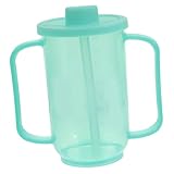 LOORGVEL 介護用ストローカップ 高齢者 妊婦向け 角付飲水杯 設計 吸いやすい お粥 水 スープ用 調理用カップ