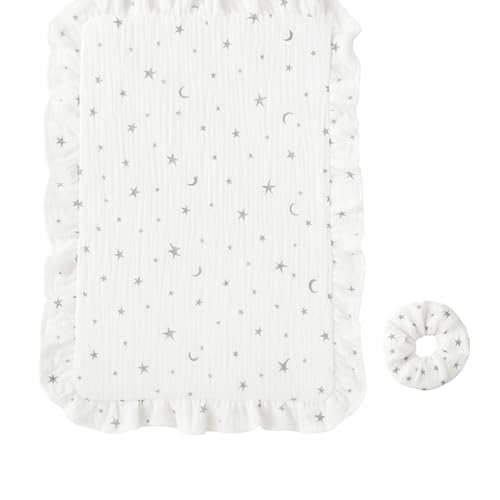 Genérico Paño de Muselina de bebé para eructar y Pulsera de Lactancia- Scrunchie a Juego. Suave algodón para bebé y práctica Ayuda para la mamá