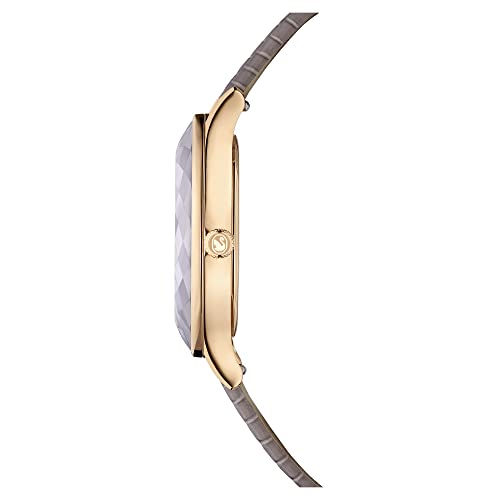 Swarovski Octea Nova Orologio, Con Cristalliswarovski E Cinturino In Pelle, Placcato In Tonalità Oro Rosa, Meccanismo Al Quarzo, Beige - 6