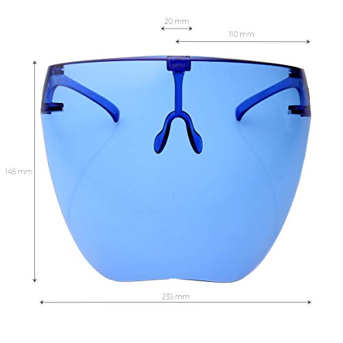 Image of zeroUV - Protective Face Shield Full Cover Visor Glasses /Sunglasses (Anti-Fog /Blue Light Filter) (Blue)