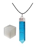 EDZZEL Colgante de punta de torquesa natural de 6 lados con (1 cubo de selenita)