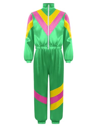 Choomomo 80s 90s Tracksuit for Boys Girls 2Piece Retro Windbreaker Kids Workout Hip Hop Dance Outfit3