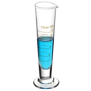 QWORK 10 ml Glas Messzylinder WD40817