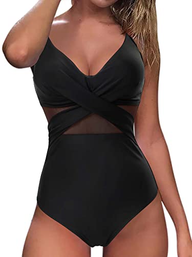 OMKAGI Maillot de bain une pièce sexy Cover
