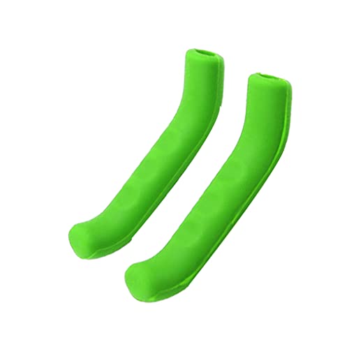 1ペア自転車ブレーキレバーグリップ衝撃吸収ハンドルプロテクター快適な人間工学に基づいたDIY再利用可能なライディングスリーブグリーン 緑