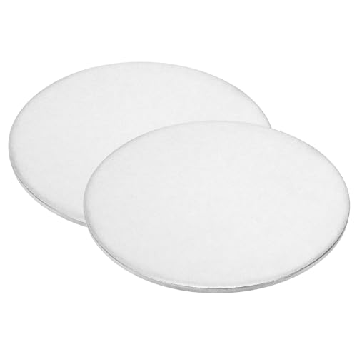 PATIKIL 63mm Disco de Acero, 2 Piezas de Etiquetas en Blanco de Estampado de Metal Círculo Placa Redonda de Acero Inoxidable 304 para Grabado Laser Estampado Artesanal