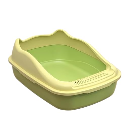 Tufduzo 【猫用】 特大サイズ半密閉型トイレトレイ 砂はね防止設計 オープンスタイル 清掃簡単 耐久性 室内用ペットグッズ (成猫用,G)
