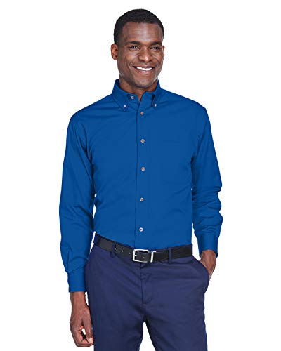Men's Easy Blend Long-Sleeve Twill Shirt with Stain-Release