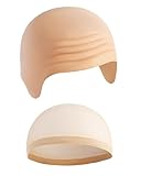 2 PCS Bald Caps Halloween Latex Bald Head Wig Cap Makeup Costume Accessories Adult Cosplay Party Supplies