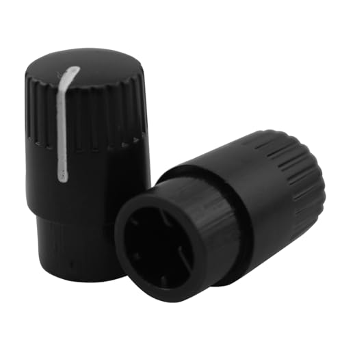 LQ Industrial 10PCS Potentiometer Control Knob ABS 180 Degree Guitar Rotary Knob 6mm Half Shaft Potentiometer Knob Cap for Electric Guitar Bass Amplifier