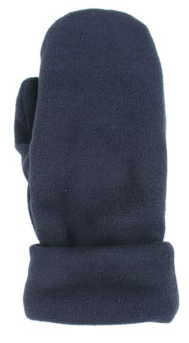 Winter Insulated Mittens Fleece Lined Thermal Outdoor Gloves for Adults Cold Weather Protection (Navy L/XL)