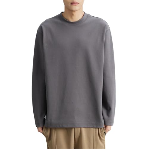 Men's Autumn and Winter Round Neck Pullover Sweashirt with Warm Embroidery Loose Knitted Sweashirt