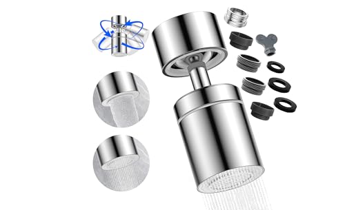 🔧 【Compatibilità Universale con 6 Adattatori per la maggior parte dei rubinetti】Il set include 5 adattatori in ABS e 1 adattatore in ottone per un montaggio senza problemi su filettature standard come M22, M24, 1/2 pollice. L'installazione richiede pochi secondi e zero attrezzi: basta svitare il vecchio aeratore e avvitare il nuovo terminale con l'adattatore adatto