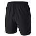 Kyopp Pantalón Corto Running Hombre Deportivo Shorts con Bolsillo con Cremallera Pantalones Cortos Secado Rápido Gym Pantalones Cortos Negro 2M
