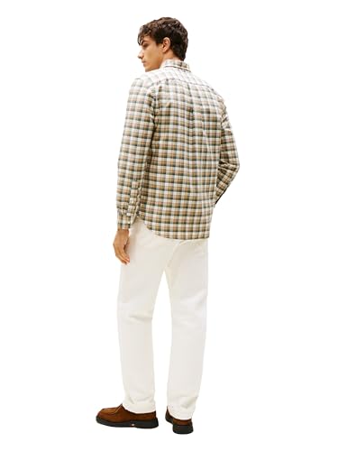 Image of Tommy Hilfiger Men's Long Sleeve Oxford Shirts in Regular Fit, Men's Button Down Shirts, Also Available in Big and Tall