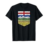 ALBERTA COAT OF ARMS CANADIAN FLAG EDMONTON CALGARY T-Shirt