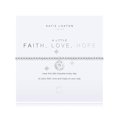 Katie Loxton A Little Faith Love Hope Womens Stretch Adjustable Band Fashion Charm Bracelet #TOP4
