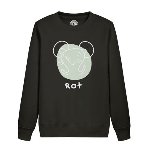 Sweatshirt enfant Rat zodiaque chinois et horoscope noir