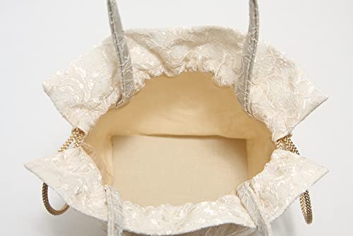 ハセガワ『レース巾着持ち手付き』