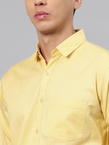 Image of Majestic Man Men's Cotton Slim Fit Solid Casual Shirt