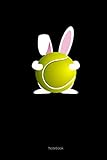 Notebook: Dotgrid Tennis Ball Easter Bunny Easter Gift For Tennis Player